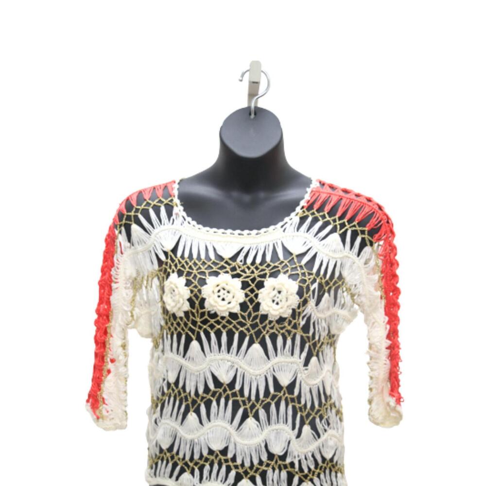 NEW NF women's boho crochet top in coral